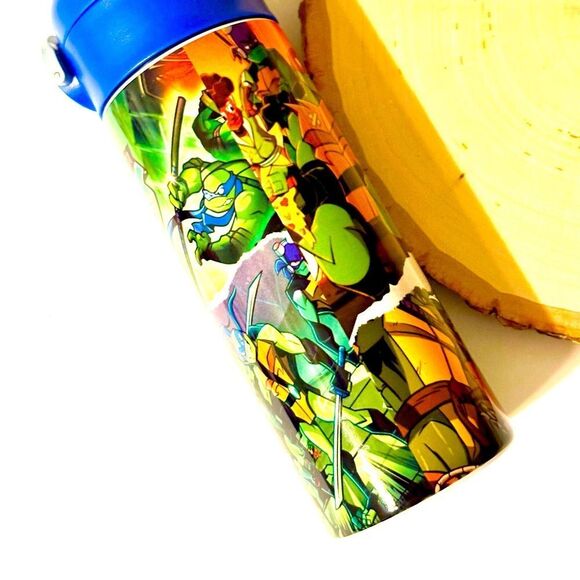 Turtle Ninjas Sublimation Reusable Tumbler, Toddler Sippy Cup wit… - Picture 3 of 10